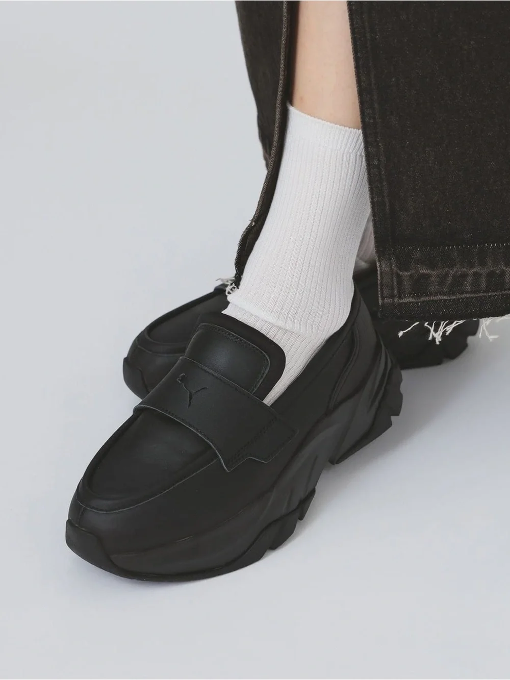 Puma Women's Soafyr Black Leather Loafers - Picture 3 of 14